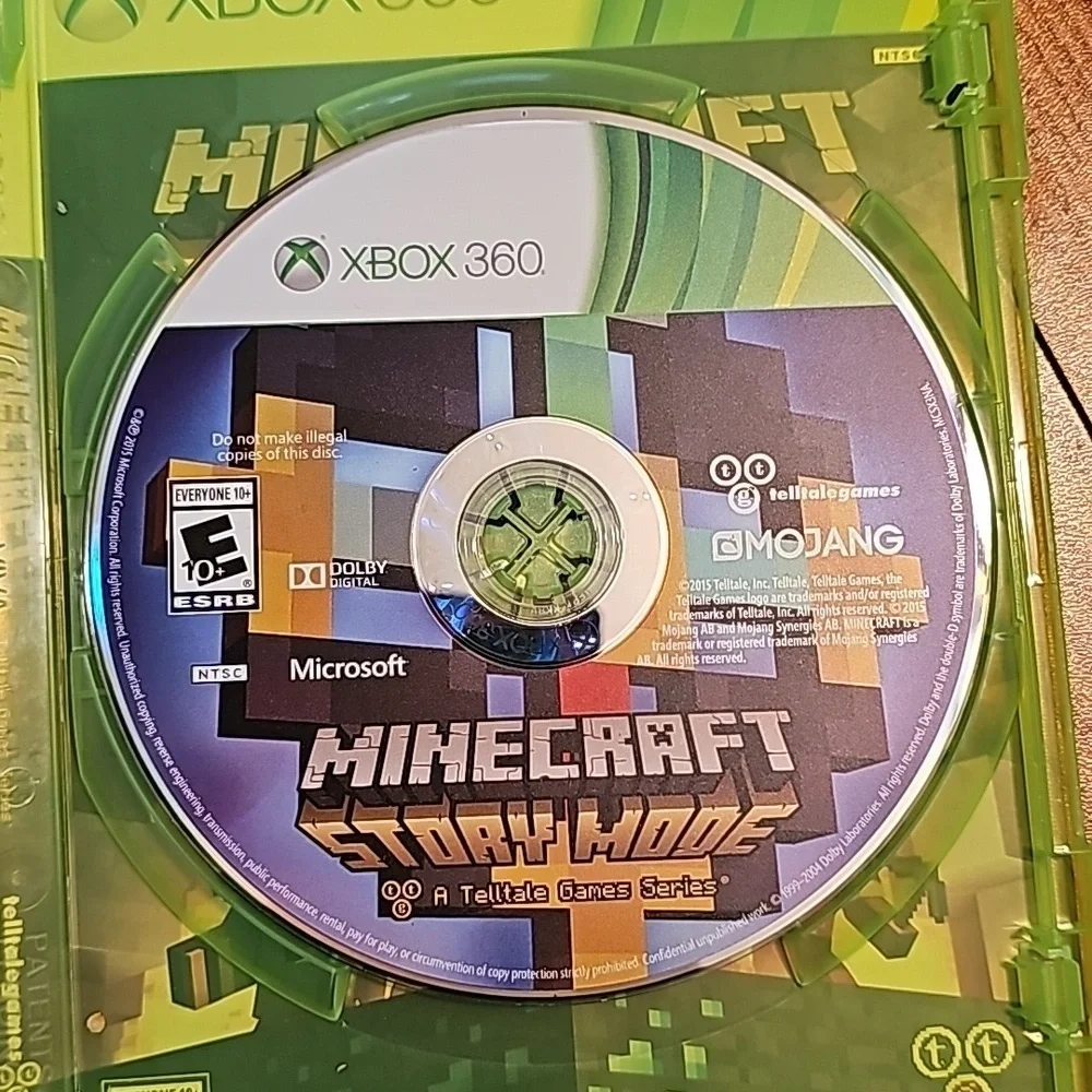 XBOX 360 MINECRAFT STORY MODE SEASON PASS DISC -USED NO BOOK